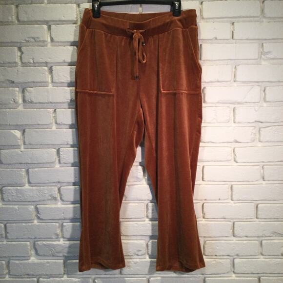 Cable & Gauge Velour Track Suit Rust Size L Jacket And Joggers - Picture 4 of 6